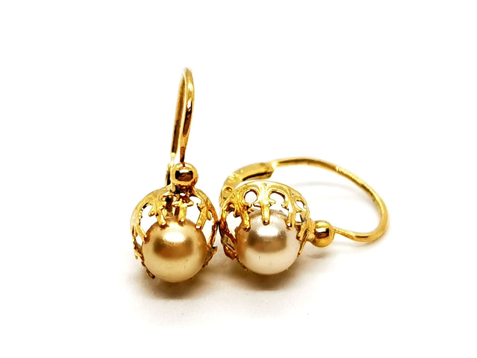 Boucles d'oreilles Boucles d'oreilles Dormeuses Or jaune Perle 58 Facettes 1345938CN