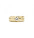 Ring 56 / Yellow / 750‰ Gold Solitaire Diamond Ring 0.45ct 58 Facettes 220475R