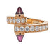51 Cartier Ring - “Menotte” Ring in Rose Gold, Diamonds, Pink Tourmalines 58 Facettes