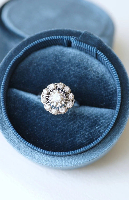 Bague Bague marguerite or blanc et diamants 58 Facettes