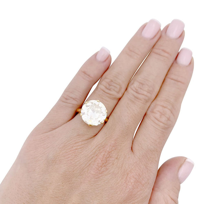 Bague 53 Bague solitaire, or jaune, diamant 7,59 carats. 58 Facettes 33405