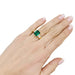 Ring 56 Ring, yellow gold, emerald and diamonds. 58 Facettes 33327
