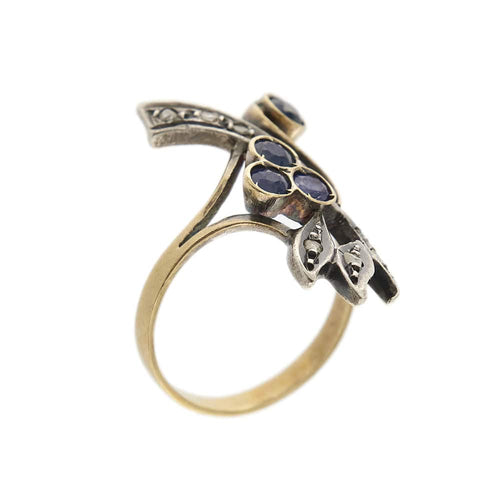 Bague 53 Bague vintage diamants et saphirs 58 Facettes 31154