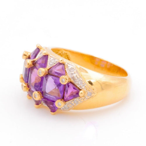 Bague 54 Bague Vintage Or jaune Améthyste 58 Facettes 1969305CN