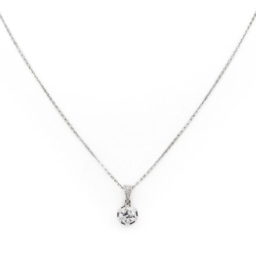 Collier Collier Or blanc Diamant 58 Facettes 1986227CN