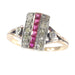 Ring 57 Diamond and ruby ​​ring 58 Facettes 22321-0041