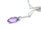 Collier Collier Chaîne + pendentif Or blanc Améthyste 58 Facettes 06235CD