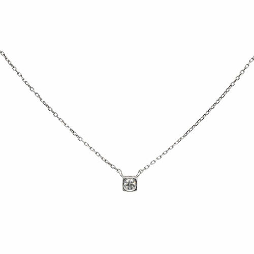 Collier Dinh Van Collier Le Cube Diamant Or blanc Diamant 58 Facettes 2865691RV