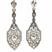 Belle Epoque earrings, Gold and diamond dangling earrings 58 Facettes