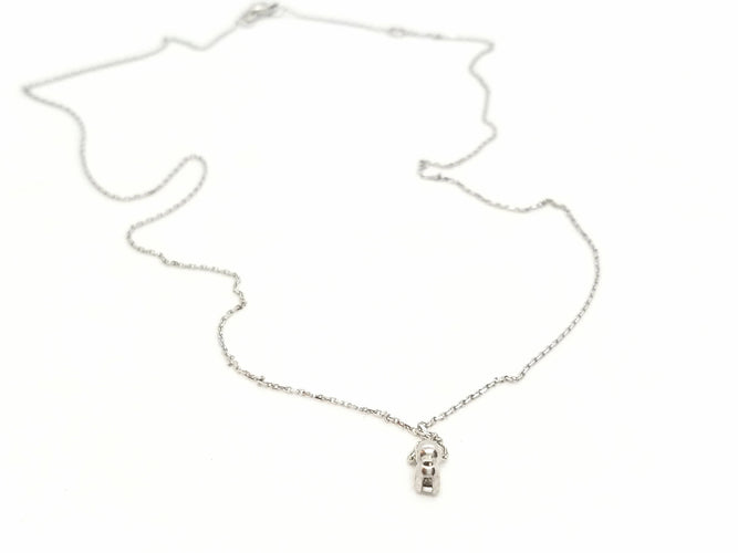 Collier Collier Chaîne + pendentif Or blanc Diamant 58 Facettes 579129RV