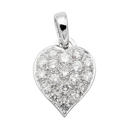 Pendentif Pendentif Coeur Or blanc Diamant 58 Facettes 2506319CN