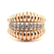 Bague Bague godrons en or jaune et diamants 58 Facettes