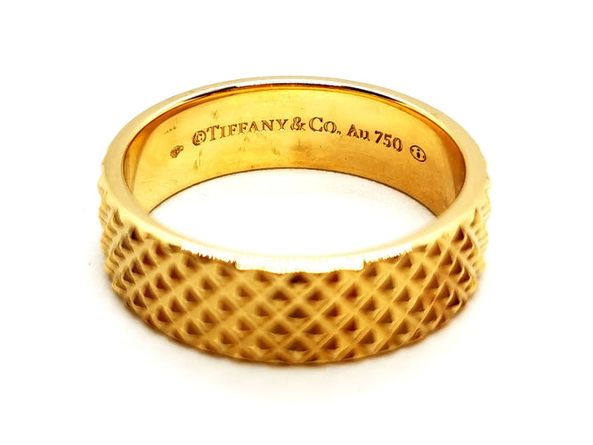 Bague 65 Tiffany & Co Bague Alliance Pointe de diamant Or jaune 58 Facettes 1365541CN