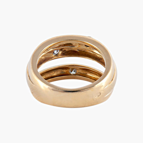 Bague 52 / Or Jaune / Diamants BAGUE "TROIS ANNEAUX" OR & DIAMANTS 58 Facettes BO/220022 RIV