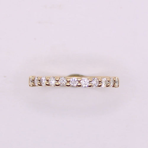 Bague 51 Alliance demi-tour Or jaune 11 Diamants 58 Facettes