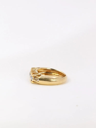 Bague Bague jarretière ancienne diamants saphirs 58 Facettes J7