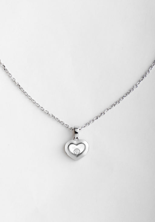 CHOPARD Happy Diamonds Icons 750/1000 White Gold Necklace 58 Facettes 63964-60297