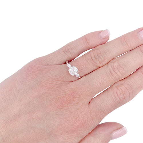 Bague 53 Bague solitaire, or blanc, diamant 58 Facettes 32530