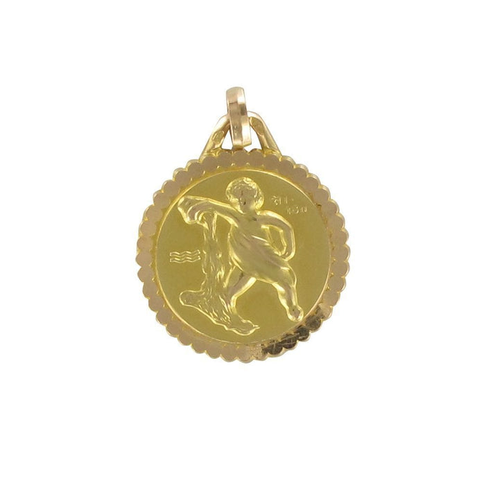 Pendentif Médaille signe astrologique verseau 58 Facettes 16-214