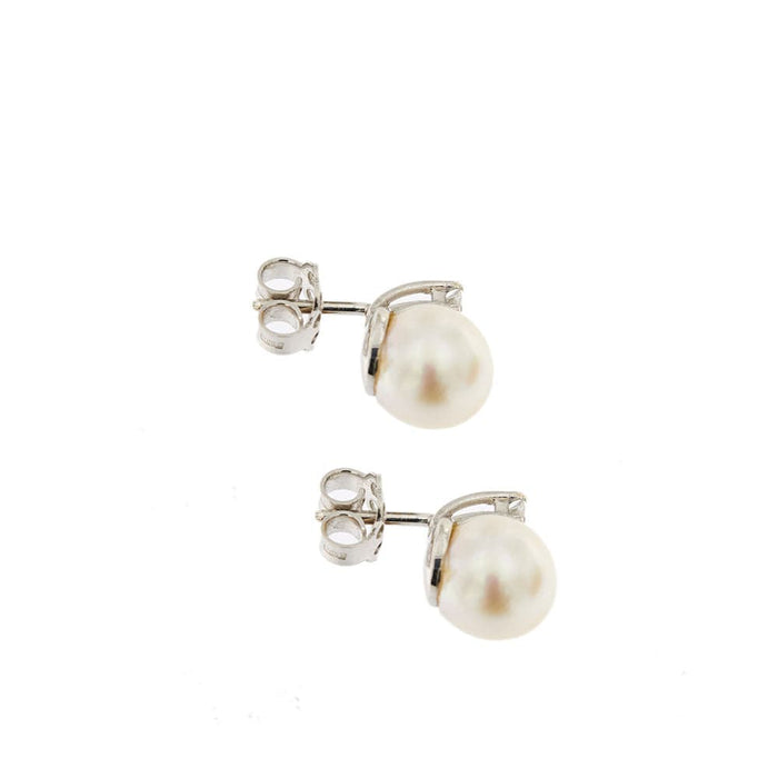 Boucles d'oreilles Boucles d'oreilles perles et diamants 58 Facettes 33227