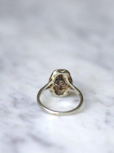 Bague de fiançailles rectangulaire Art Deco diamants 58 Facettes