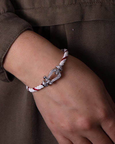 Bracelet Bracelet FRED Force 10 Pavé en Or Blanc 750/1000 58 Facettes 62535-58476