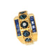 Ring Tank Ring Yellow gold Sapphires 58 Facettes X