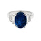 Bague 53 Bague saphir 5,17 carats en or blanc et diamants. 58 Facettes 30694