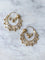 Boucles d'oreilles Grandes créoles savoyardes or blanc 58 Facettes