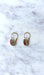 Sleeper earrings with garnet drops in rose gold 58 Facettes