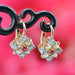 Boucles d'oreilles Boucles d'oreilles dormeuses losangiques rubis perles diamants 58 Facettes 21-234