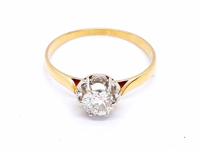 Bague 55 Bague Solitaire Or jaune Diamant 58 Facettes 05764CD