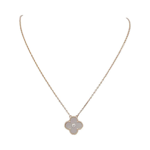 Necklace Van Cleef & Arpels necklace, "Alhambra", pink gold, mother-of-pearl. 58 Facettes 32131