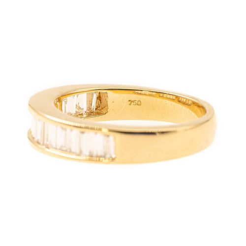 Bague 56 Bague Demi alliance Or jaune Diamant 58 Facettes 2201524CN