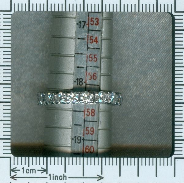 Bague 57 Bague eternity en platine et diamants 58 Facettes 14333-0138