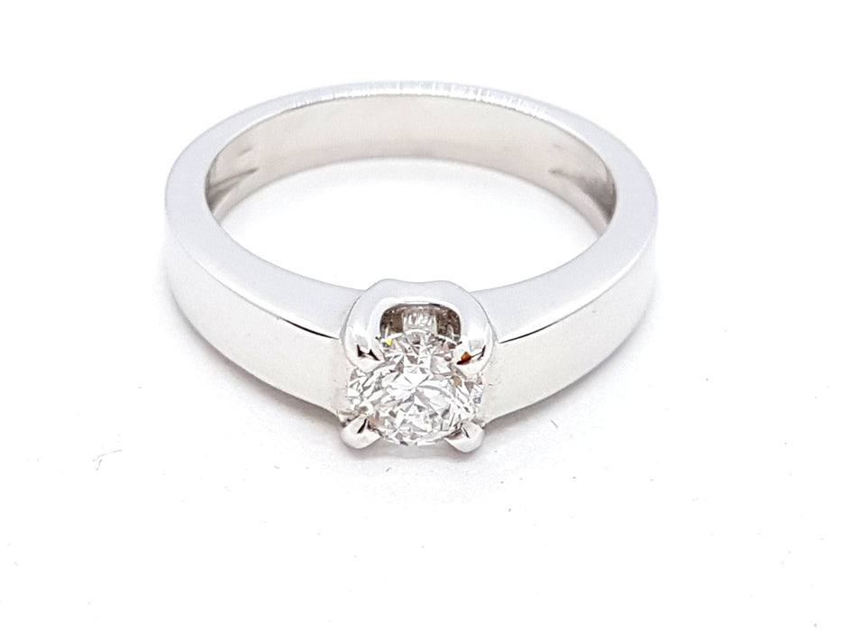 Bague 53 Bague Solitaire Or blanc Diamant 58 Facettes 578709RV