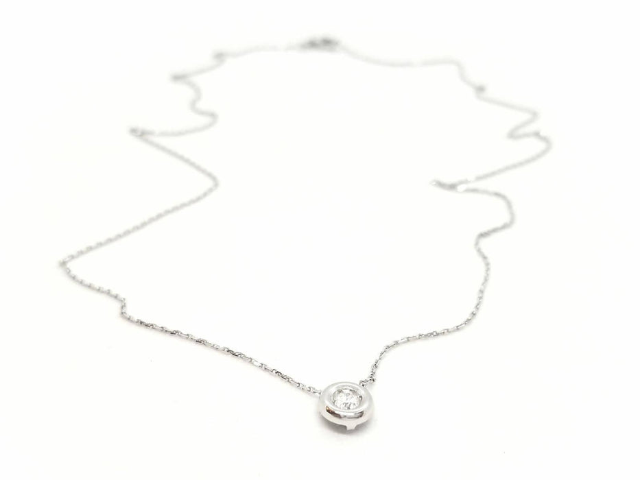 Collier Collier Or blanc Diamant 58 Facettes 579109RV