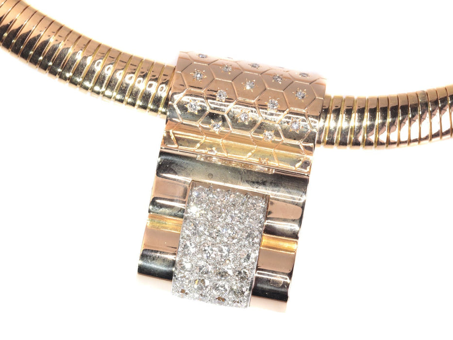 Bracelet Van Cleef & Arpels - Parure Rétro Ludo Hexagone or et diamants 58 Facettes 19231-0279