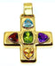 Pendentif Croix pierres semi-precieuses 58 Facettes AB165