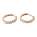 Earrings Rose gold diamond hoop earrings 58 Facettes