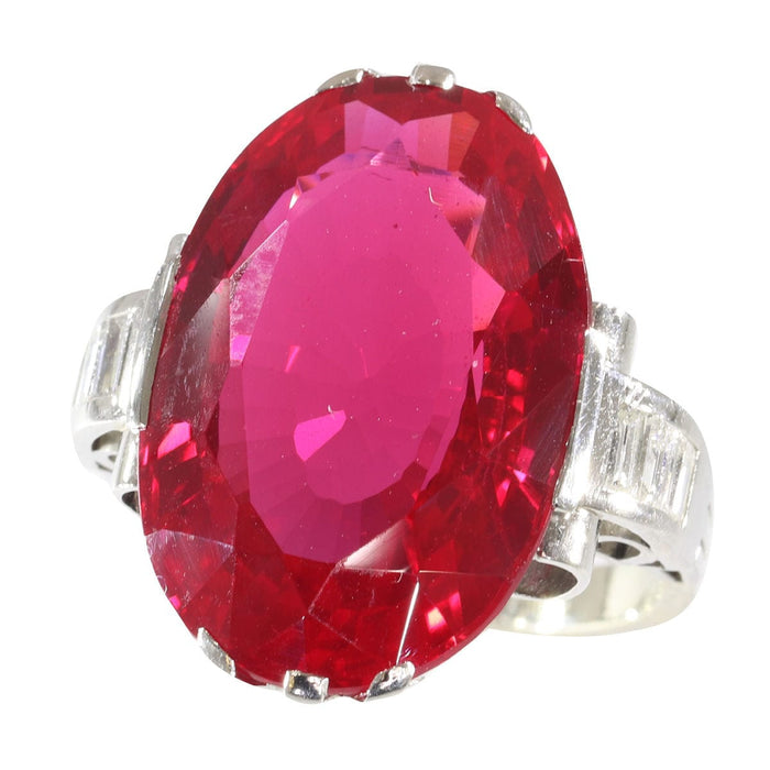 Bague 53 Bague verneuil rubis et diamants 58 Facettes 14028-0010