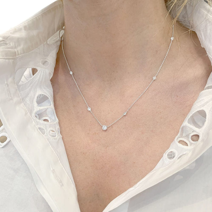 Collier Collier or blanc et diamants. 58 Facettes 32520