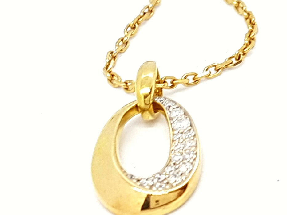 Collier Collier Chaîne + pendentif Or jaune Diamant 58 Facettes 05792CD