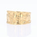 Bague 54 Bague large or jaune 58 Facettes 14-177