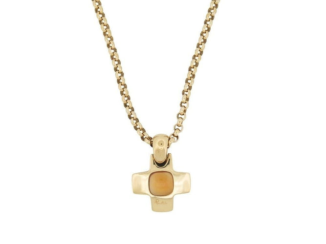 Collier collier POMELLATO pendentif croix chaine maille jaseron or 18k 58 Facettes 258004