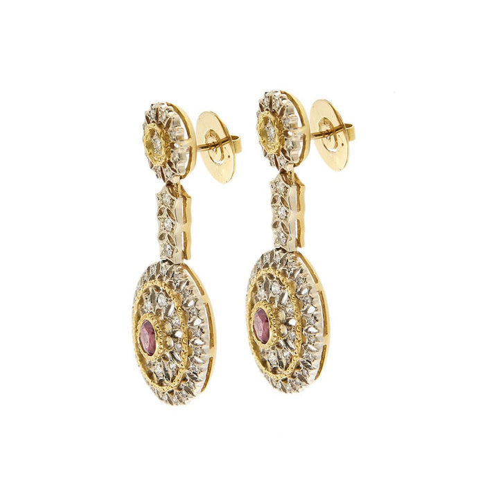 Boucles d'oreilles Boucles d'oreilles rubis et diamants 58 Facettes 28972