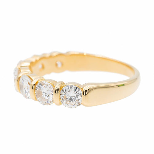 Bague 53 Bague Demi alliance Or jaune Diamant 58 Facettes 2686083CN