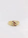 Ring 57 Bangle ring Yellow gold Diamonds Ruby 58 Facettes J196