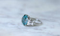 Bague 51.5 Bague Cocktail Platine Zircon bleu Diamants 58 Facettes