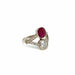 Ring 53 “Toi et Moi” ring in Victorian certified natural unheated ruby ​​diamond 58 Facettes